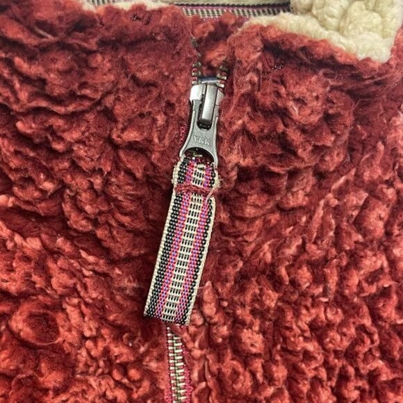 Live Oak Brand Womens Rust Red Sherpa Pullover 1/4 Zip Fleece Sweater Size 2XL - Picture 4 of 7